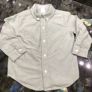 Janie & Jack 2T Green chambray Button Down